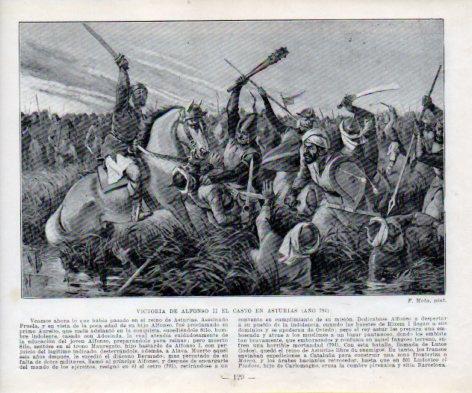 LAMINA V38985: Victoria de Alfonso II El Casto en Asturias por F. Mota
