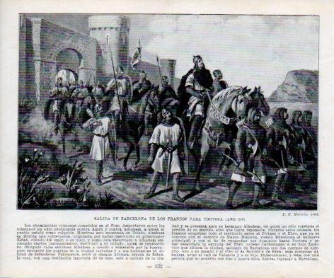 LAMINA V38986: Salida de Barcelona de los Francos para Tortosa por J.G. Mencia