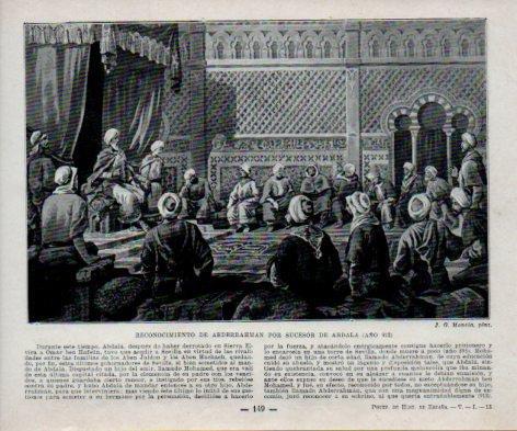 LAMINA V38994: Reconocimiento de Abderrahman por sucesor de Abdala por J.G. Mencia