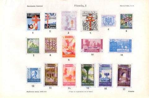 LAMINA V39272: Sellos de España y Marruecos