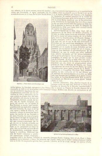 LAMINA V39282: Torres de la Catedral de Saintes