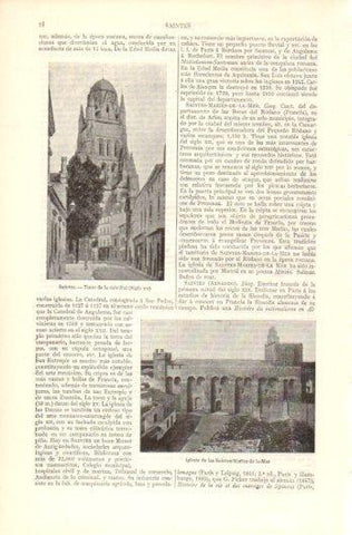 LAMINA V39282: Torres de la Catedral de Saintes