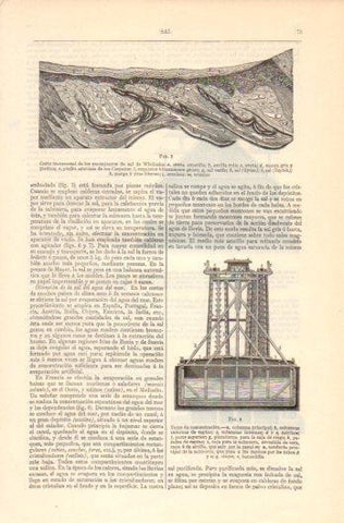 LAMINA V39284: Corte transversal de yacimientos de sal de Wieliczka