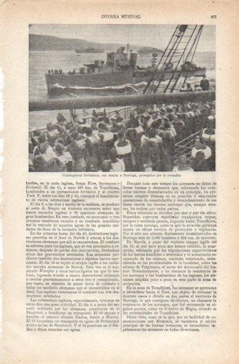LAMINA V39239: Contingentes britanicos rumbo a Noruega