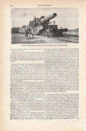 LAMINA V39240: Piezas de artilleria francesa transportada por tren