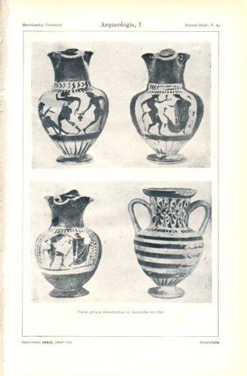 LAMINA V39260: Vasos griegos descubiertos en Ampurias en 1940