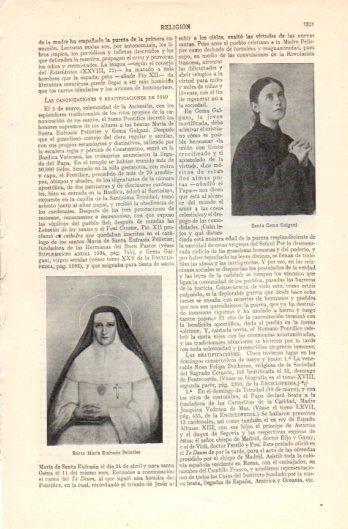 LAMINA V39254: Santa Maria Eufrasia Pelletier y Santa Gema Galgani