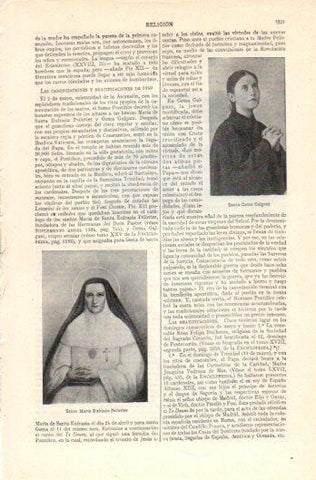 LAMINA V39254: Santa Maria Eufrasia Pelletier y Santa Gema Galgani