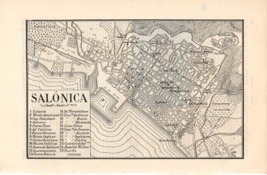 LAMINA V39316: Plano de Salonica, Grecia