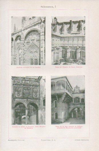 LAMINA V39331: Fachadas y patios de edificios en Salamanca