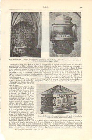LAMINA V39291: Retablo y Sepulcro de la iglesia de Santa Maria en Salas de los Infantes
