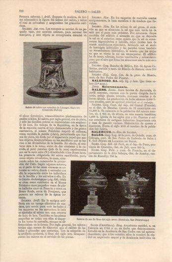 LAMINA V39296: Salero con esmaltes de Limoges 