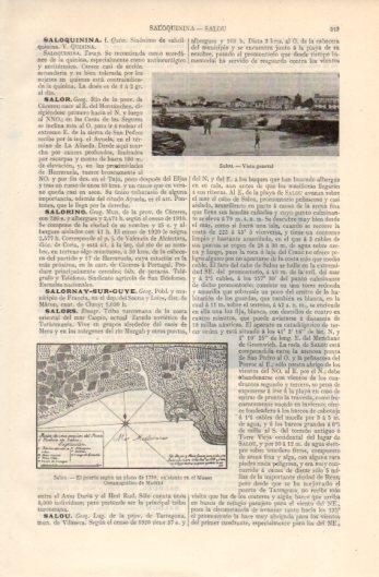 LAMINA V39310: Vista y plano del puerto en 1739 de Salou