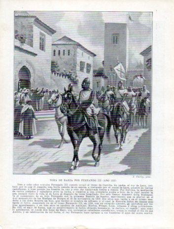 LAMINA V39158: Toma de Baeza por Fernando III en 1227 por J. Cuchy