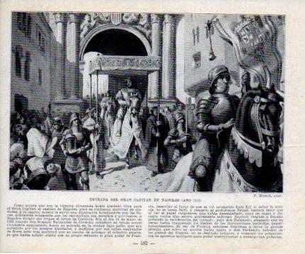 LAMINA V39150: Entrada del Gran Capitan en Napoles en 1503 por F. Blanch
