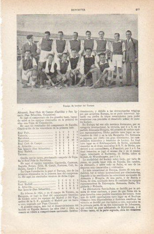LAMINA V39218: Equipode hockey del Tarrasa