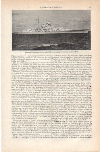 LAMINA V39219: Acorazado aleman Bismarck