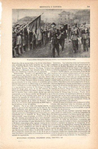 LAMINA V39220: Chiang Kai Chek pasando revista a formacion boy scouts