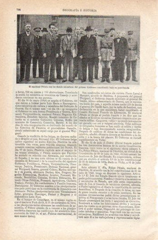 LAMINA V39224: Mariscal Petain con miembros del primer Gobierno
