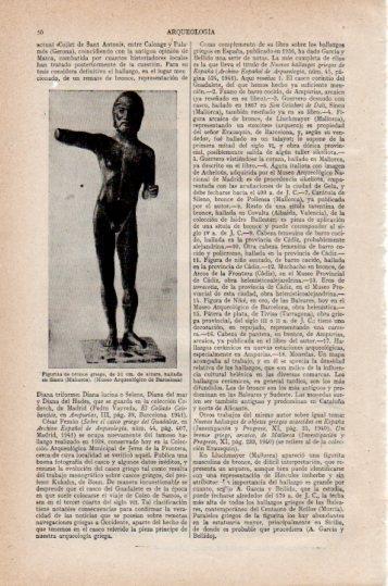 LAMINA V39195: Figurita griega hallada en Sineu, Mallorca