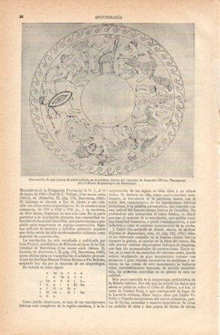 LAMINA V39197: Decoracion de una patera hallada en Castellet de Banyoles