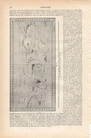LAMINA V39206: Planisferio de Marte por H. M. Johnson