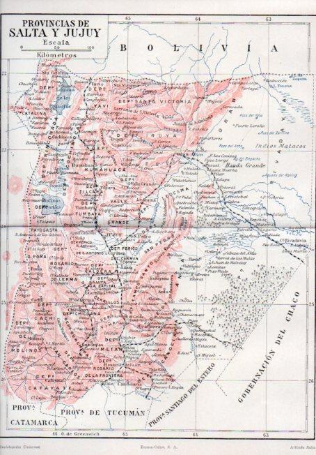 LAMINA V39753: Mapa de las provincias de Salta y Jujuy