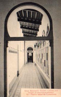 POSTAL PV09881: Pasillo comedores del Gran Balneario Vichy Catalan, Caldas de Malavella