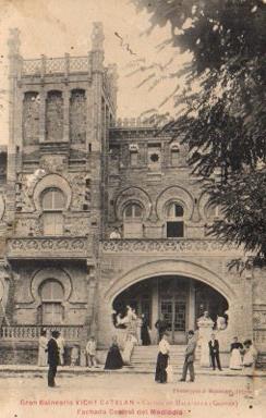 POSTAL PV09889: Fachada central del Gran Balneario Vichy Catalan, Caldas de Malavella