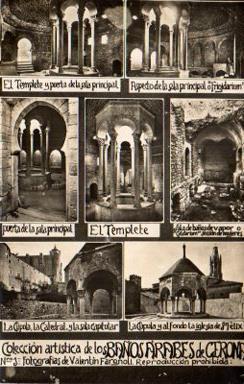 POSTAL PV09890: Baños arabes de Gerona, vistas varias