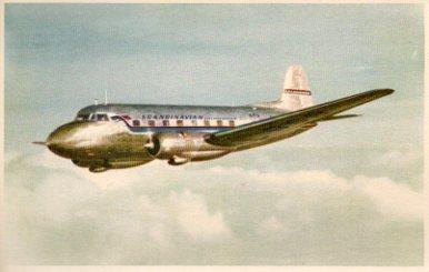 POSTAL PV09893: Twin-engined SAS aircraft, SAAB Scandia, with 32 seats