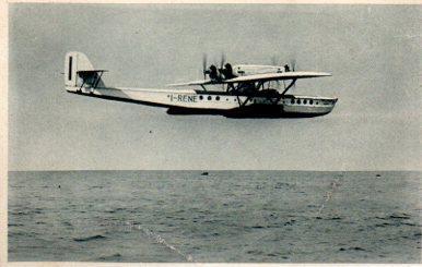 POSTAL PV09897: Idrovolante Dornier Superwal quadrimotore in volo