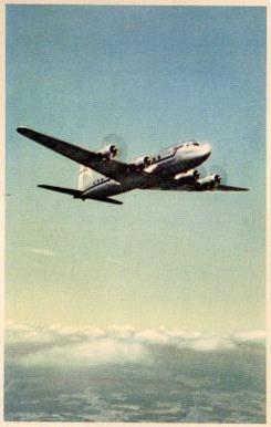 POSTAL PV09898: Four-engined SAS aircraft, Douglas DC-6 with 48 seats