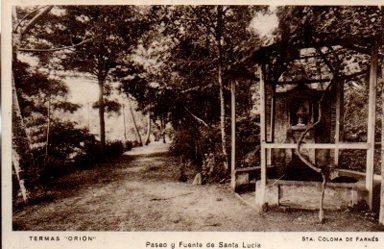 POSTAL PV09877: Fuente de Santa Lucia en Termas Orion, Santa Coloma de Farnes