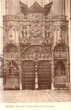 POSTAL PV09847: Interior Puerta de los Leones, Toledo