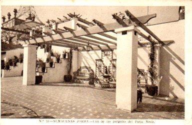 POSTAL PV09849: Almacenes Jorba en  Barcelona, Pergola del Patio Nesle