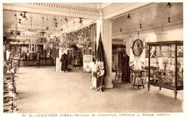 POSTAL PV09851: Almacenes Jorba en Barcelona,  secciones de ornamentos y orfebreria