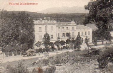 POSTAL PV09864: Balneario de Ntra. Sra. De las Mercedes cerca de Figueras, vista del Balneario