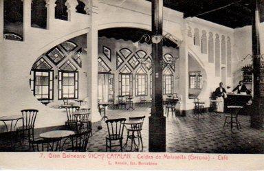 POSTAL PV09868: Gran Balneario Vichy Catalan en Caldas de Malavella, café