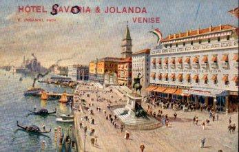 POSTAL PV09954: Hotel Bavoria & Jolanda, Venice