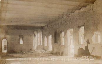 POSTAL PV09962: Interior convento salesiano incendiado, Barcelona