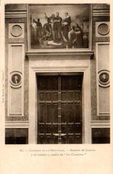 POSTAL PV09927: Congreso de los Diputados Madrid, retratos de Canovas y Castelas