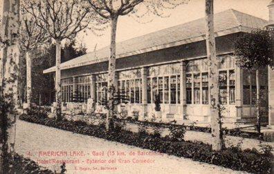 POSTAL PV09746: American Lake Gava Hotel Restaurante, exterior del gran comedor