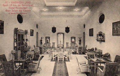 POSTAL PV09747: American Lake Gava Hotel Restaurante, gran salon del Casino