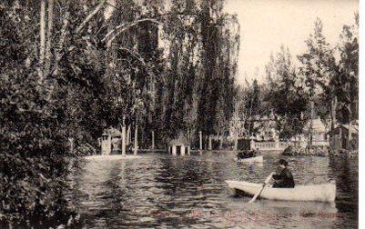 POSTAL PV09744: American Lake Gava Hotel Restaurante, vista parcial del lago