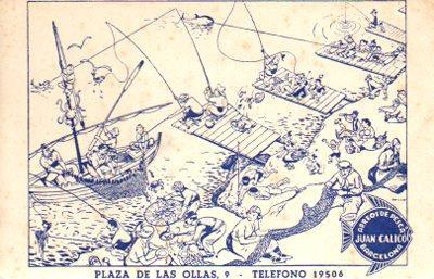 POSTAL PV09767: Publicidad arreos de pesca Juan Calico Barcelona