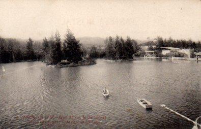 POSTAL PV09721: American Lake Gava Hotel Restaurante, vista general del lago