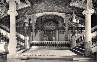 POSTAL PV09726: Orfeo Catala, Vestibol d'entrada