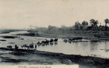 POSTAL PV09820: Vadeando el rio Martin, Tetuan
