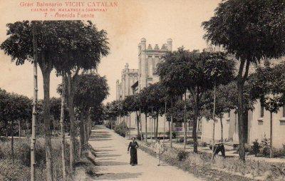 POSTAL PV09825: Avenida Fuente Gran Balneario Vichy Catalan, Caldas de Malavella